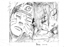 naruto e sasuke  (ancora a matita)